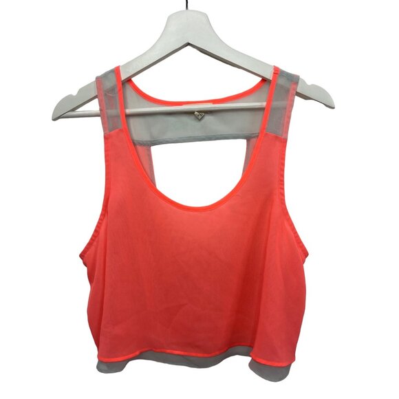 Silence + Noise Anthropologie Orange Cropped Tank Top Women’s Medium Sleeveless - Picture 1 of 12